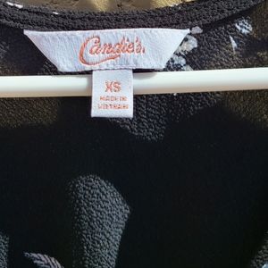 Candies short sleeve black/Flower print long dress